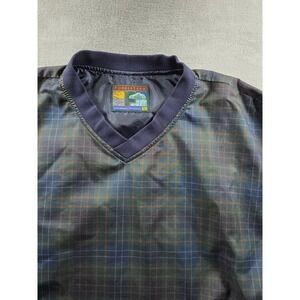 Forresters Performance Outerwear Jacket Mens L Plaid V Neck Pullover Windbreaker